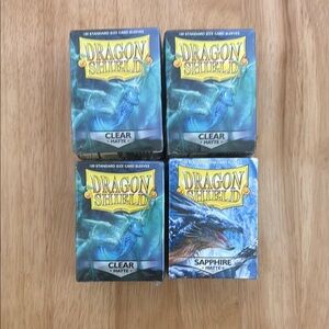 Dragon Shield Card Sleeves - Clear and Sapphire